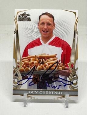2023 Leaf Trinity Sports BS-7 Joey Chestnut Hot Dog Champ JAWS SIGNED